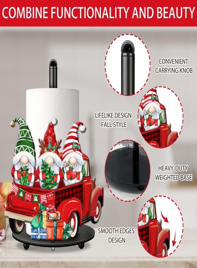بنياتا زينة أقزام عيد الميلاد، زينة عيد الميلاد للمنزل والمطبخ، ديكورات الحمام والمطبخ، ديكورات الشاحنات الحمراء، حوامل مناشف ورقية على شكل أقزام عيد الميلاد - Image 4