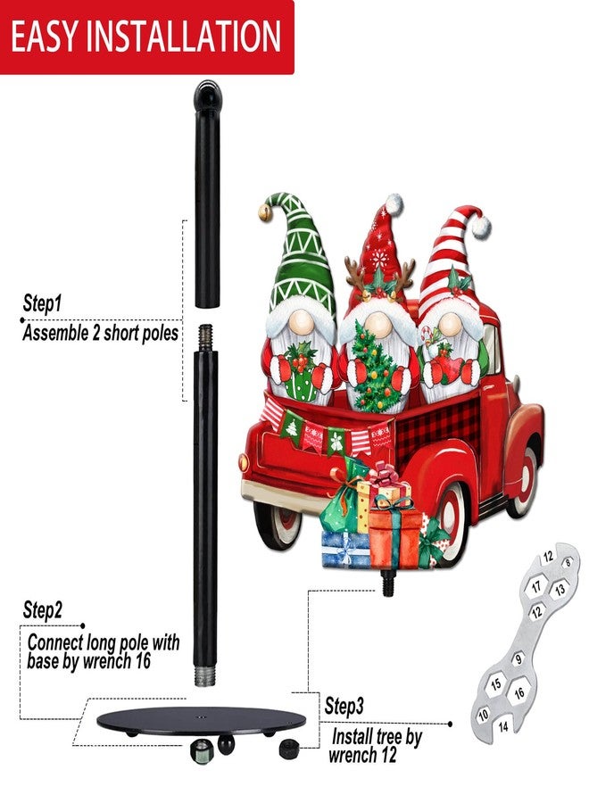 بنياتا زينة أقزام عيد الميلاد، زينة عيد الميلاد للمنزل والمطبخ، ديكورات الحمام والمطبخ، ديكورات الشاحنات الحمراء، حوامل مناشف ورقية على شكل أقزام عيد الميلاد - Image 3