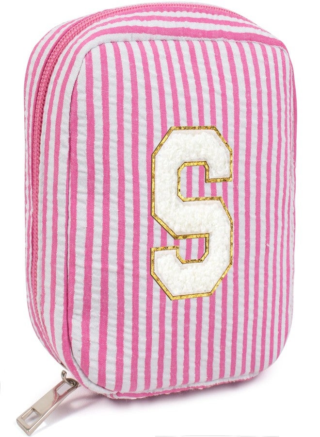 LETGO Gifts for Girls Teen Girl - Pink Preppy Makeup Bag Best Friend Birthday Gifts Teacher Gifts for Women Wedding Gifts Bridesmaid Gifts Daughter Teacher Wife Gifts Teen Girl Gifts, Pink, S - Image 1