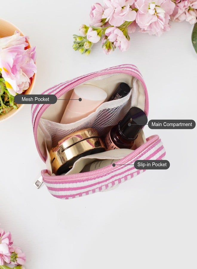 LETGO Gifts for Girls Teen Girl - Pink Preppy Makeup Bag Best Friend Birthday Gifts Teacher Gifts for Women Wedding Gifts Bridesmaid Gifts Daughter Teacher Wife Gifts Teen Girl Gifts, Pink, S - Image 3