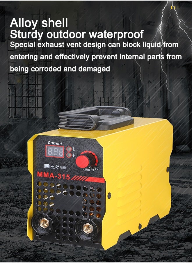 WEMART - 315A 220V Welder,MMA Welding Machine with Synergic Control,IGBT Inverter,Hot Start,Arc Force and Anti-Stick,with Welding Cap/Slag Hammer/5* Welding Rods/9.8 Feet Welding Handle Wire/6.6 Feet Ground - Image 1