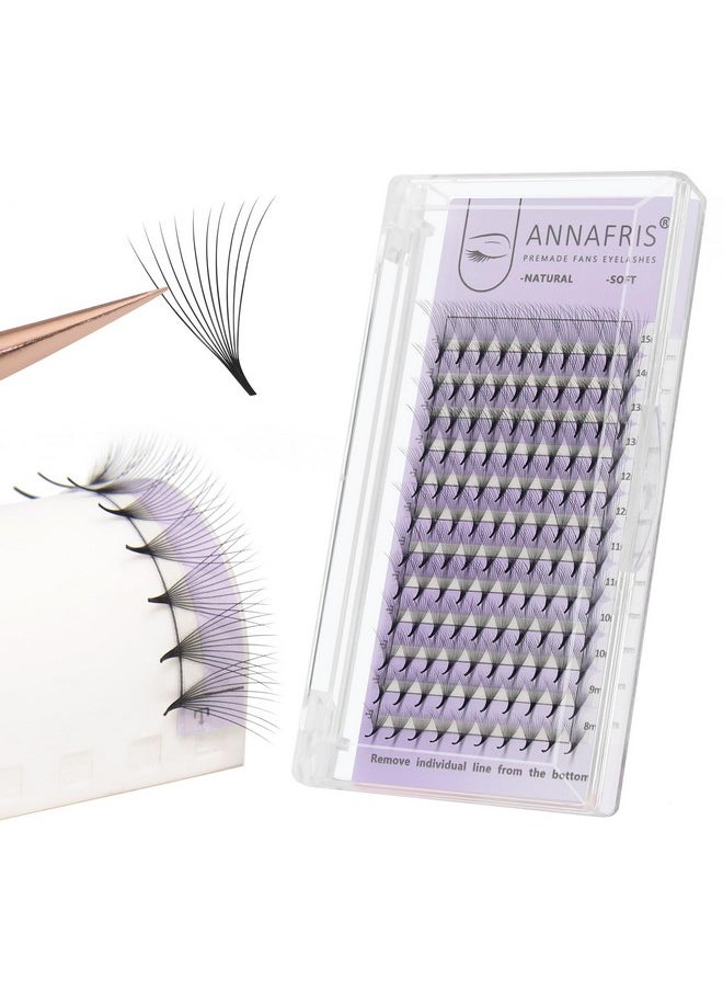 ANNAFRIS ANNAFRIS Premade Fans Eyelash Extensions 20D Thickness 0.05 C Curl 9-13mm Mix Short Stem Pointy Base Premade Volume Lash Extensions C D Curl(20D-C-0.05,9-13mm Mix)  - Image 1