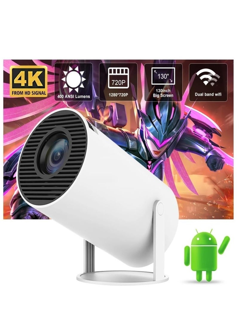 Free Style Projector for Home 4K support 720P Native HD Portable Projector Android 11 YouTube Builtin Apps 5G WiFi Auto Keystone 3500 lumens (350 ANSI) 3 Watt Speaker 176" Screen Compatible 4K TV Stic - Image 1