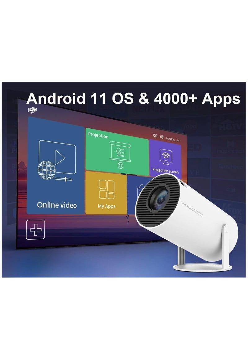 Free Style Projector for Home 4K support 720P Native HD Portable Projector Android 11 YouTube Builtin Apps 5G WiFi Auto Keystone 3500 lumens (350 ANSI) 3 Watt Speaker 176" Screen Compatible 4K TV Stic - Image 3