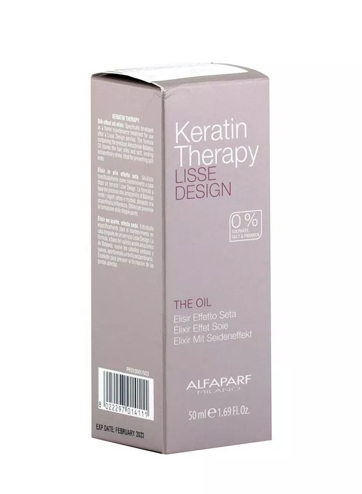 Alfaparf Milano Keratin Therapy Lisse Design Oil 50 mL - Image 3
