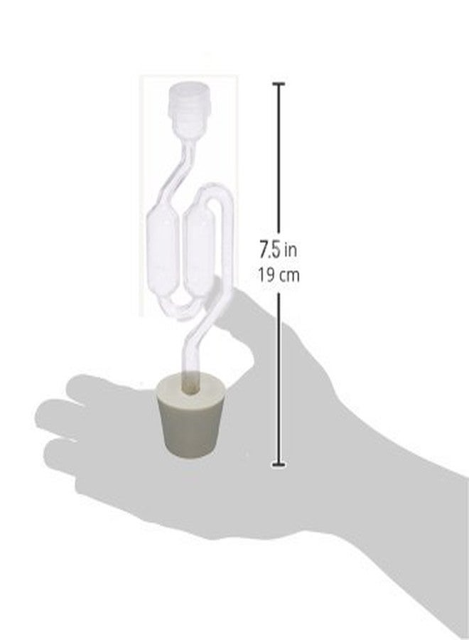 Vintage Shop S-Shape Airlock with #7 Stopper, (Bubble Airlock)(Pack of 3) - Image 3