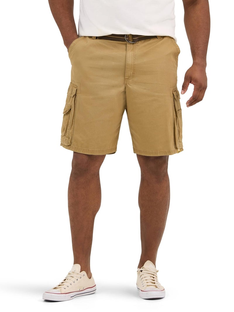 Lee mens Big & Tall Dungarees New Belted Wyoming Cargo Shorts, Bourbon, 54 US - Image 1