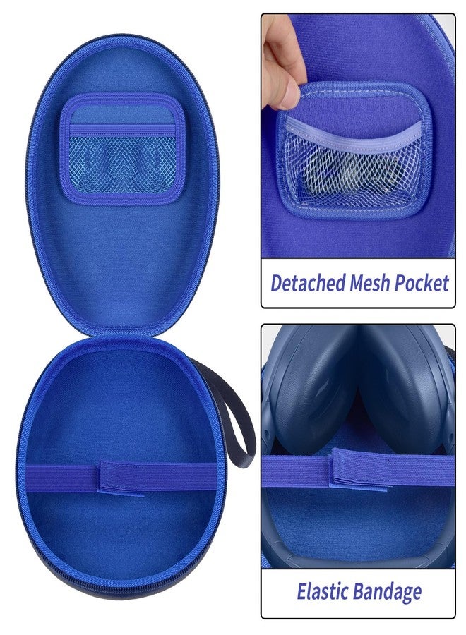 Comecase Universal Headphone Case Comepatible with JBL/for Beats/for Sony/for Bose Max Over Ear Headphone and More, Travel Carrying Box for Bluetooth Wireless Headset (Blue) - Image 3