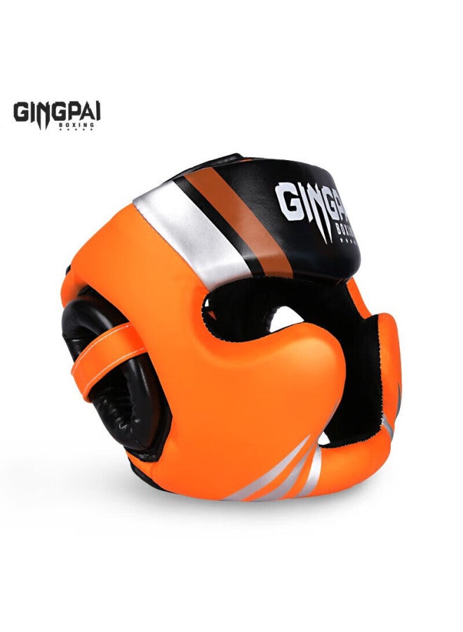 Competing pie Jingpai Boxing Head Guard, Professional Fighting And Sanda Protective Gear, For Adults And Children, Boxing Monkey Face Helmet, Full Protection Headgear - Image 2