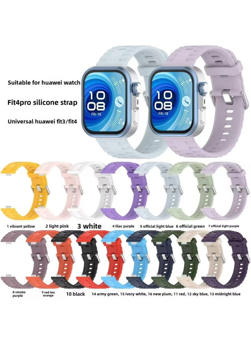 Wave Silicone Bracelet for Huawei Watch Fit 3/Watch Fit 4 Pro/Fit 4 Strap, Soft Silicone Sport Replacement Strap for Women/Men, Adjustable Waterproof Sports Band (Mint Green) - Image 3