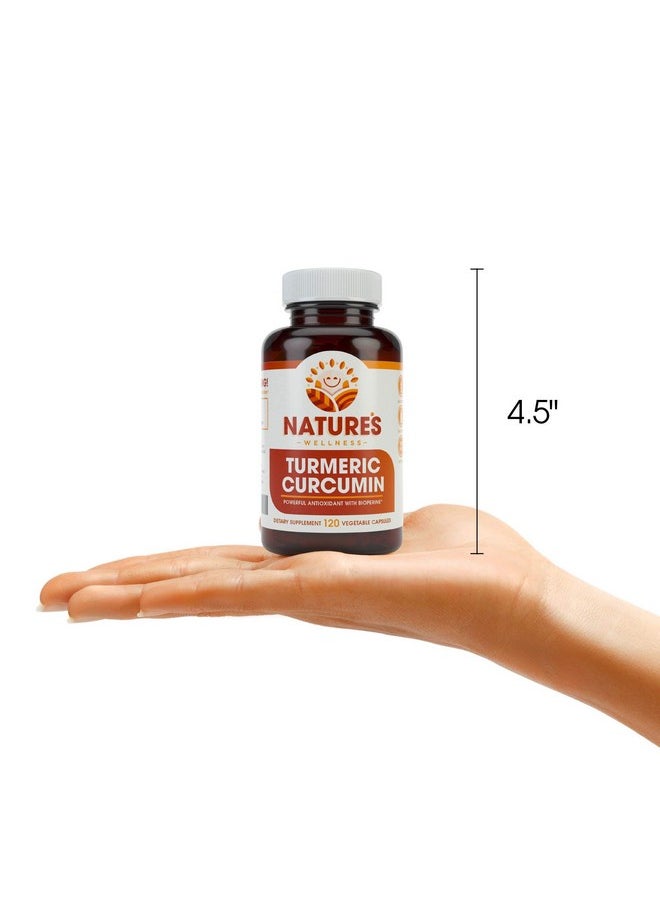 Natures Wellness 1600Mg Organic Turmeric Curcumin WBioperine And Black Pepper  Nongmo  Natural Joint Support  Highest Potency With 95% Standardized Curcuminoids  Gluten Free  120 Vegetarian Caps  - Image 4