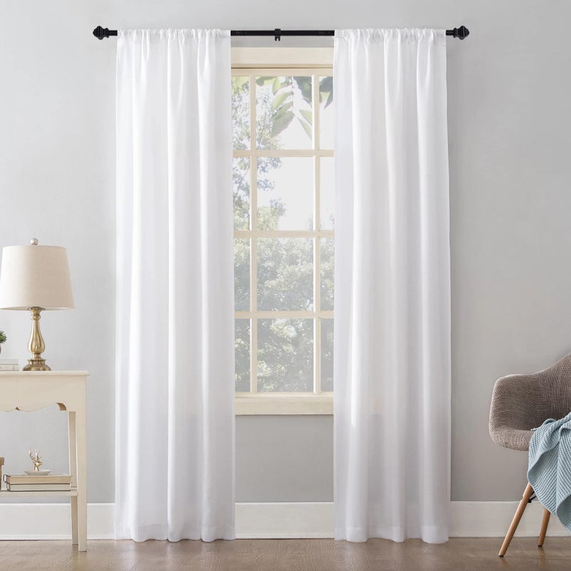 Thestoa Splicing Curtain Rods for Windows 30-46 Inch, 5/8" Diameter Black Curtain Rods 2 pack for Bedroom, Living Room, Outdoor - Image 5