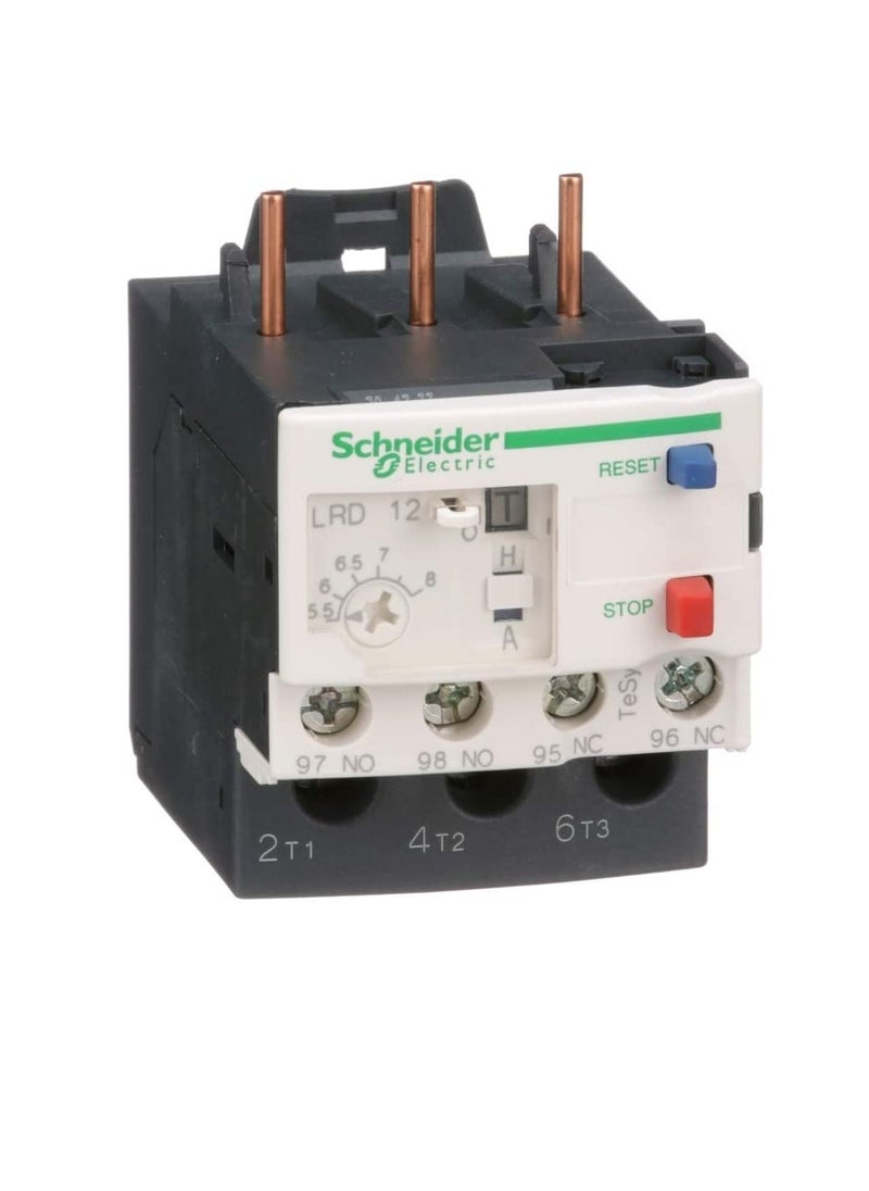 Schneider Electric Schneider Electric Overload Relay - 1NO/1NC, 5.5-8 A F.L.C, 8 A Contact Rating, 3P - LRD12  - Image 2