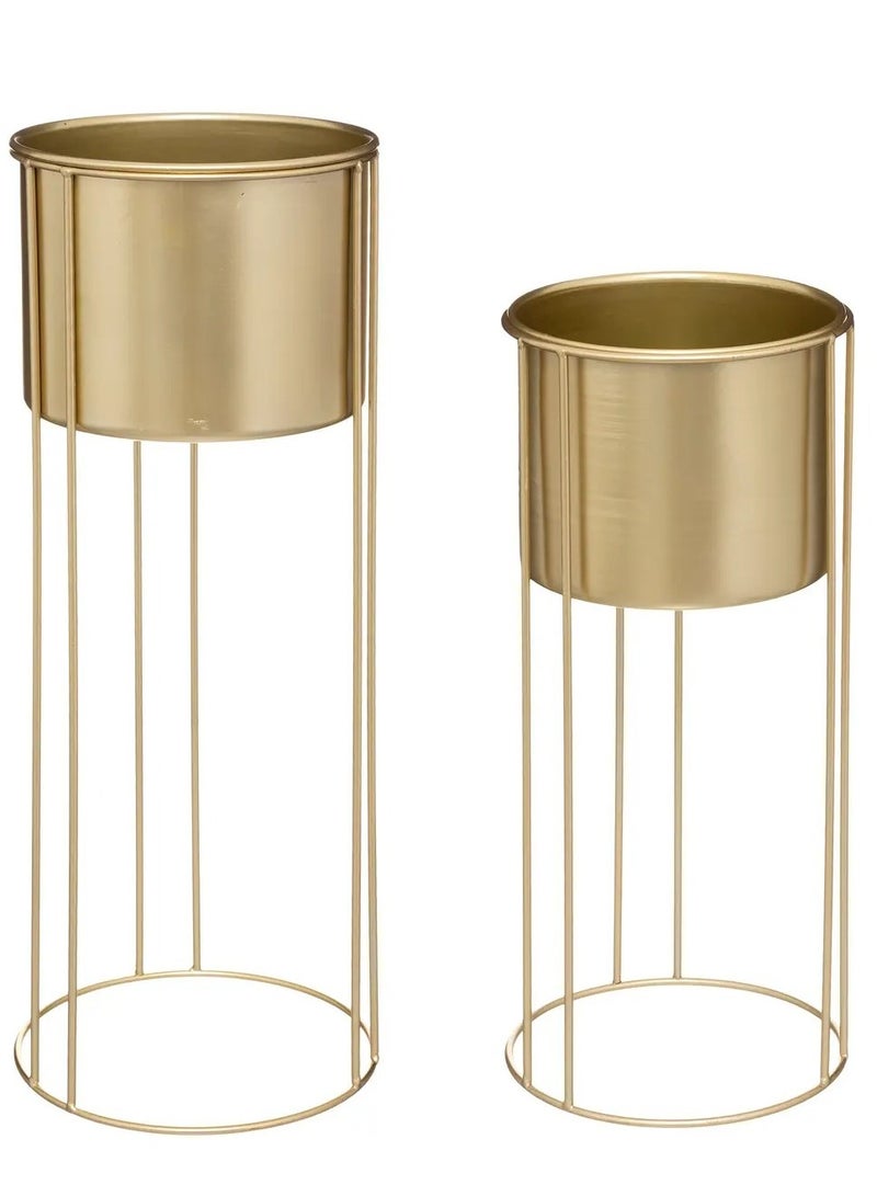 لوفت ميت، وعاء زراعة، طقم من قطعتين، ذهبي، حديد - 185441 - Image 2