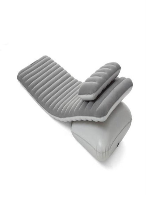 Inflatable Lounge Chair with Velvet Texture - Comfortable design with reclining backrest, ideal for dorms and camping - Easy to inflate and deflate