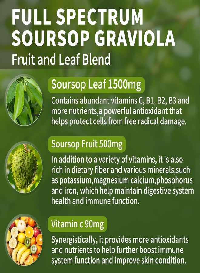 Hudetex (2 Pack) Soursop Graviola Liquid Drops 2000mg, 98% Absorption for Cell Support & Regeneration, Immune Boost, Liver, Herbal Goodness, Soursop Bitters Liquid-Sugar/Gluten Free, Natural Flavor, 4 Fl Oz - Image 3