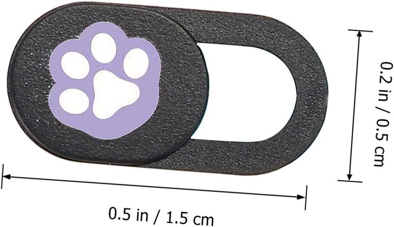 6pcs Webcam Cover Slide for Laptop and Tablet PC Privacy Protection, Cartoon Paw Print Design, Ultra-Thin Webcam Slider Set for Computer Security and Anti-Peeping - Image 2