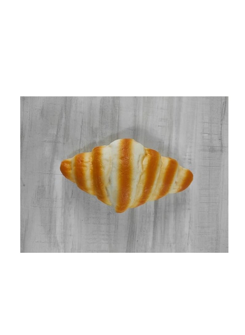 Real 3D Resin House Accessories Foods Freeze Magnets Sticker Refrigerator, Magnet Sticker Fake Bread Shapes, Slice Toast French Bread Fino, Batee and Patty Fridge Sticker Refrigerator (Croissant) - Image 2