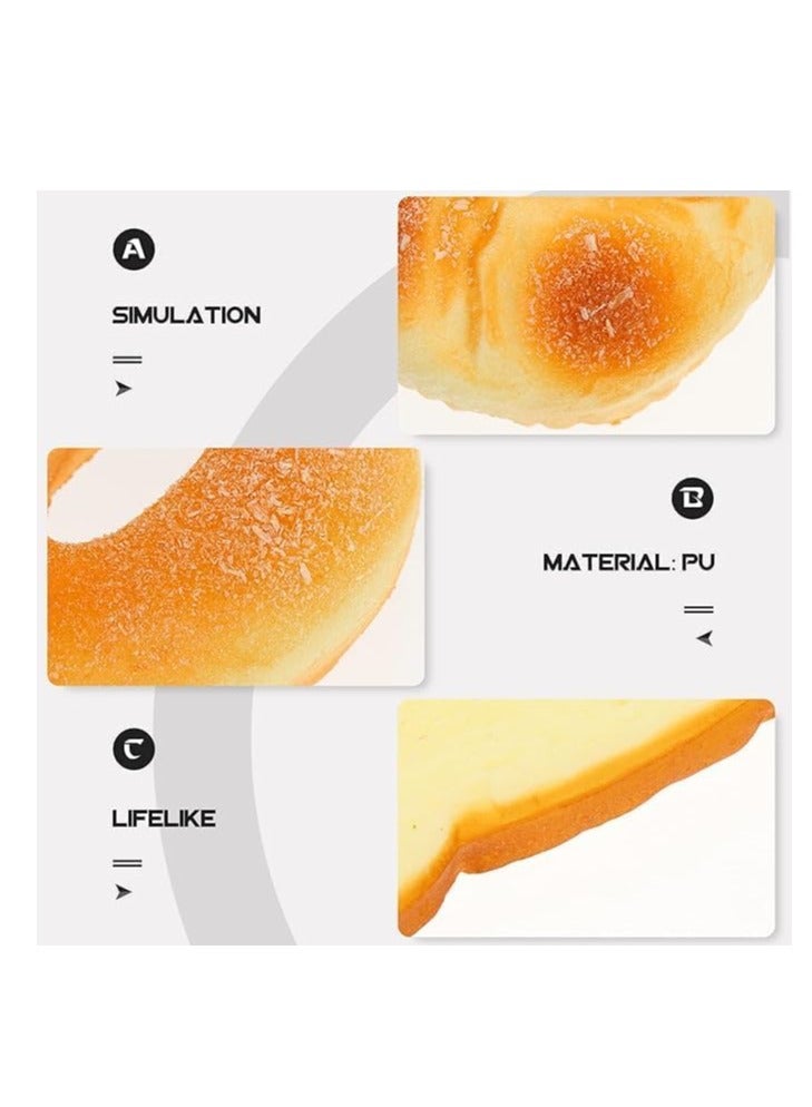 Real 3D Resin House Accessories Foods Freeze Magnets Sticker Refrigerator, Magnet Sticker Fake Bread Shapes, Slice Toast French Bread Fino, Batee and Patty Fridge Sticker Refrigerator (Croissant) - Image 4