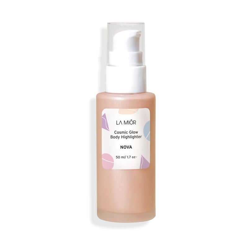 LAMIOR LA MIOR Cosmic Glow Body Highlighter Nova Liquid Highlighter for Body Flawless Radiance LitfromWithin Blurs Imperfections Transfer Sweat Proof Clean 50ml - Image 1
