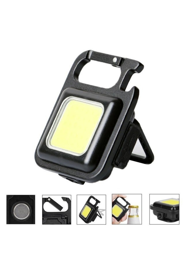 Generic - Keychain Light Strong Rechargeable Flashlight Super Bright Outdoor Multi-functional Portable Mini Work Light Small Portable Led-Color:Plastic Key Lamp 300 MA - Image 1