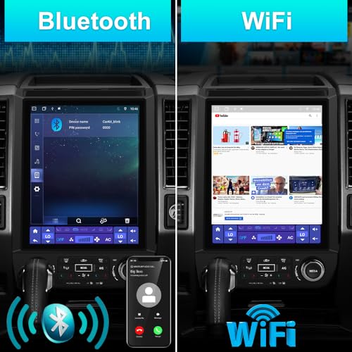 AWESAFE Car Stereo for Ford F150 2015-2020 Upgrade, 12" T Style Touch Screen Radio 8 Core Carplay F150 Radio Upgrade Android Auto GPS Steering Wheel Controls WiFi FM Bluetooth (4G+64GB) - Image 4