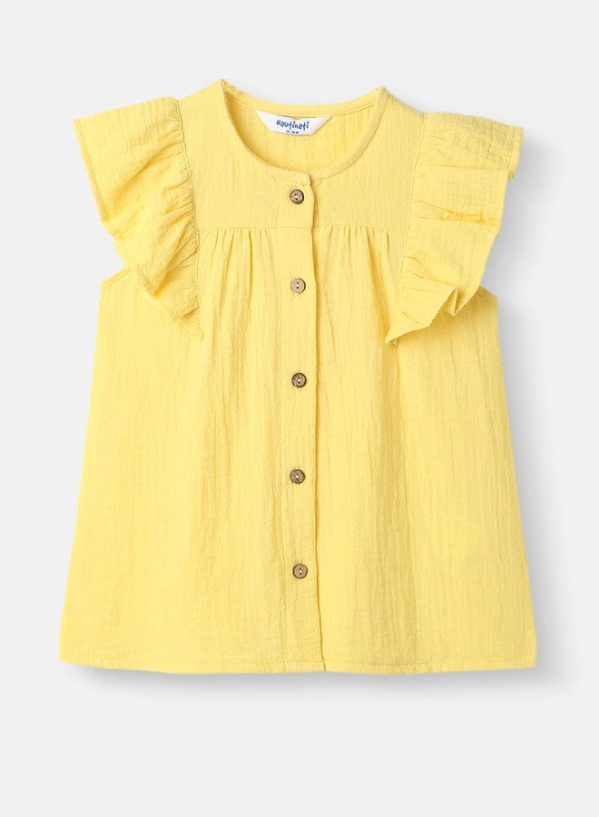 Nautinati Infant Girls Pure Cotton Top with Trousers| I Age 0-3 Years - Image 3