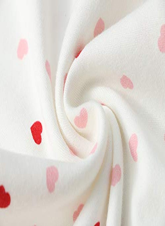 Owlivia 100% Organic Cotton Baby Long Sleeve Pajama Sets, Toddler Boy Girl 2-Piece Sleepwear(2 Years, Pink Heart) - Image 3