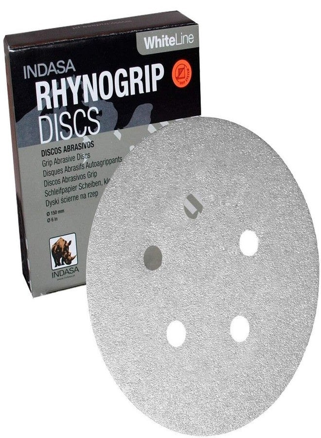 INDASA 5 inch 5 Hole White Hook & Loop Sandpaper Discs 40 Grit 50/box - Image 2