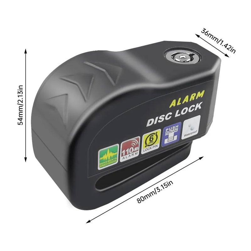 TORIOX Motorcycle Alarm Disc Brake Lock, Anti-Theft Motorcycle/Bicycle Accessories Ultra 110db Alarm Disc Lock | Anti-Theft Security Wheel Lock with Rope 1.5 Meter - Image 2