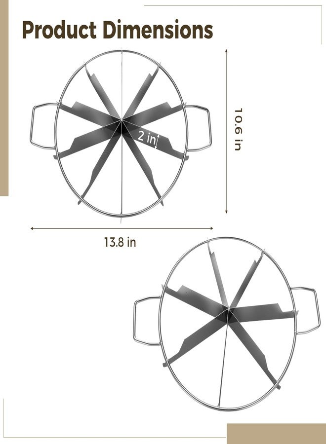 NIMBLOOM 2 PCS Pie Cutter 7 Slice & 10 Slice, Stainless Steel Pizza Divider with Side Handles, Professional Round Pastry Marker for Portion Control, Suitable for Pies Cakes Tarts Desserts - Image 5