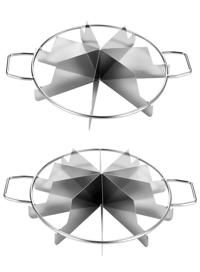 NIMBLOOM 2 PCS Pie Cutter 7 Slice & 10 Slice, Stainless Steel Pizza Divider with Side Handles, Professional Round Pastry Marker for Portion Control, Suitable for Pies Cakes Tarts Desserts - Image 2