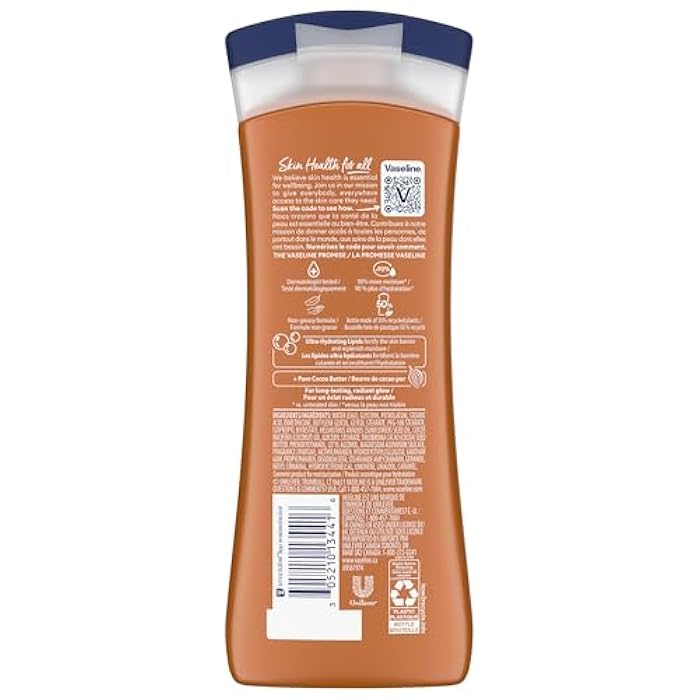 Vaseline Intensive Care Cocoa Glow Body Lotion with Pure Cocoa and Shea Butter - 400 ml - Image 2