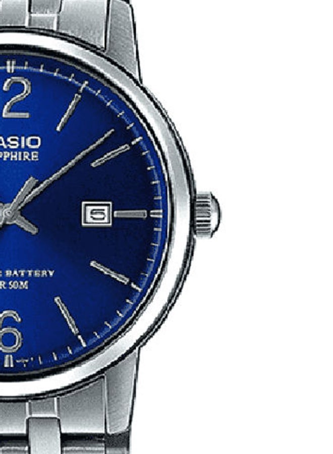 CASIO Men Analog  Blue Dial Stainless Steel Band Sapphire crystal MTS-110D-2AVDF - Image 4