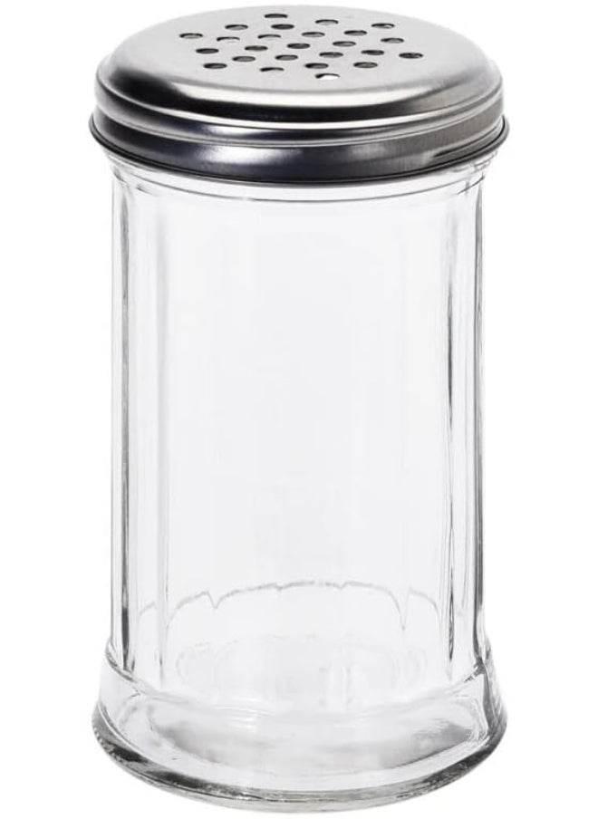 Excellent Houseware Traditional 303Ml Glass Icing Sugar Dispenser Serving Bottle With Metal Top 