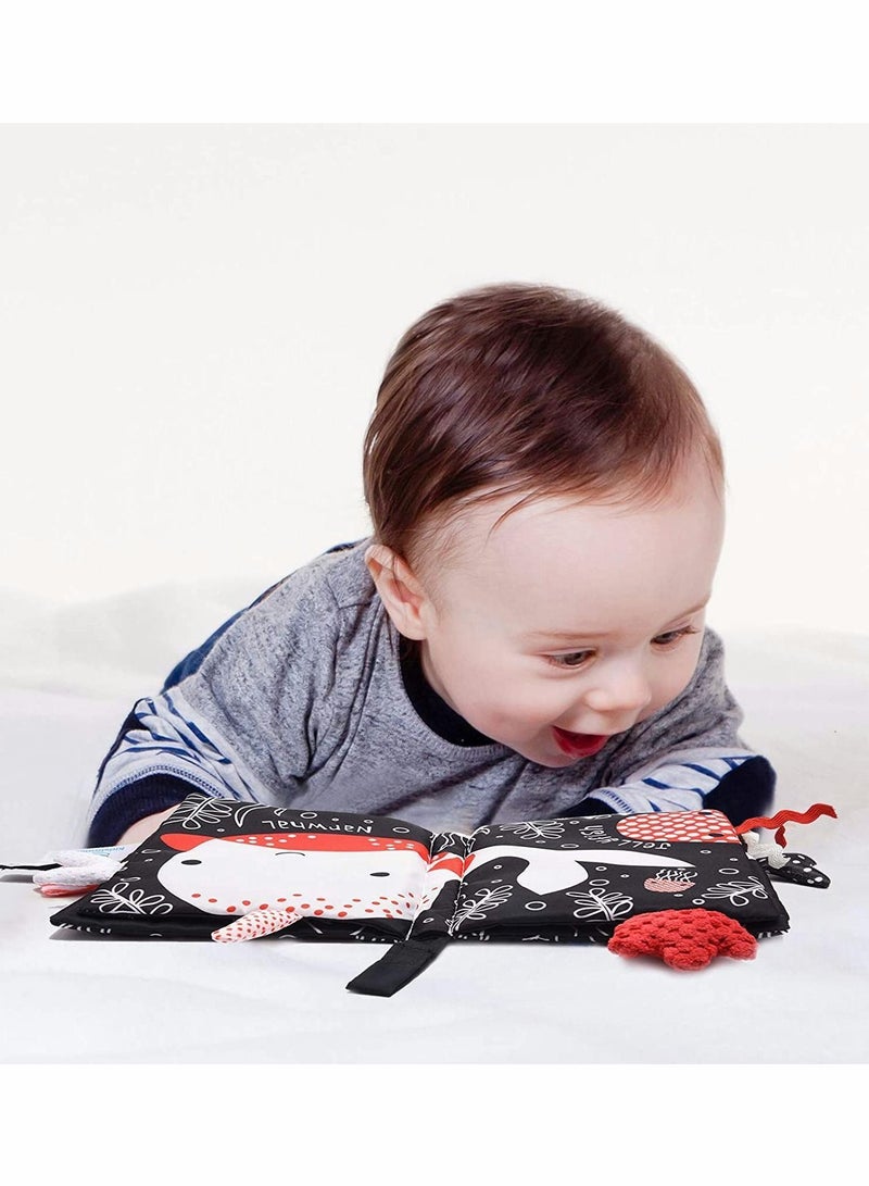 واي آند دي Baby Cloth Books, Soft Touch, Feel 3D Animal, Early Learning Babies Gifts, for Newborns Baby/Toddler Kids 1-3- Year Old (Ocean) - Image 4
