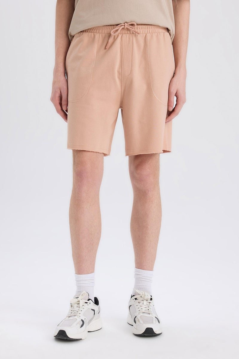 Man Slim Fit Thin Sweatshirt Fabric Super Skinny Hem Shorts