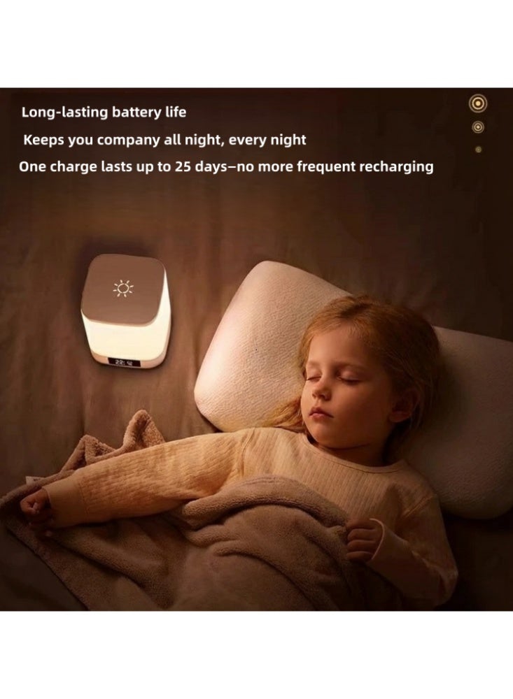 ساعة ليلية بجانب السرير LumiGlow Harmony Pro Full Spectrum | قابلة لإعادة الشحن، جهاز تحكم عن بعد، مصباح LED قابل للتعتيم لغرفة الأطفال والقراءة (4800 مللي أمبير) - Image 4