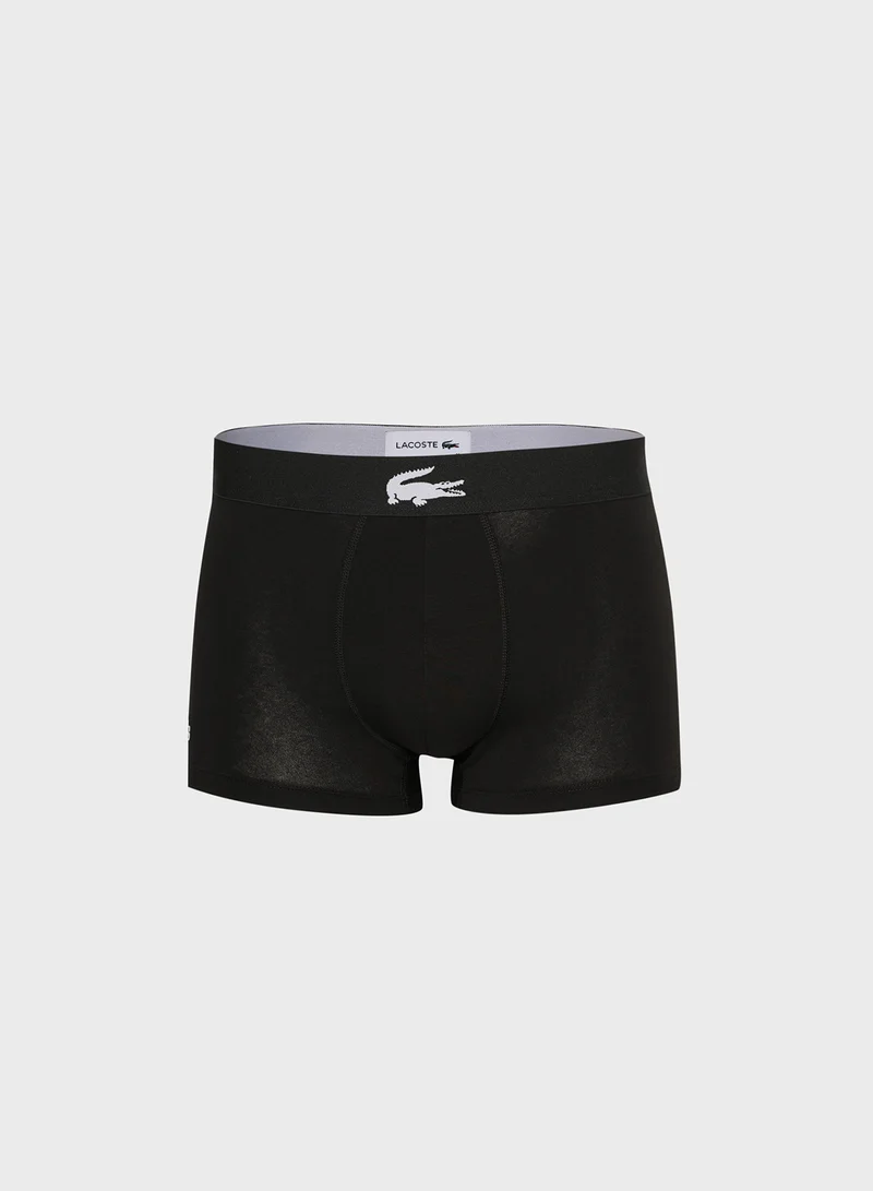 لاكوست 3-Pack Printed Stretch Cotton Trunks
