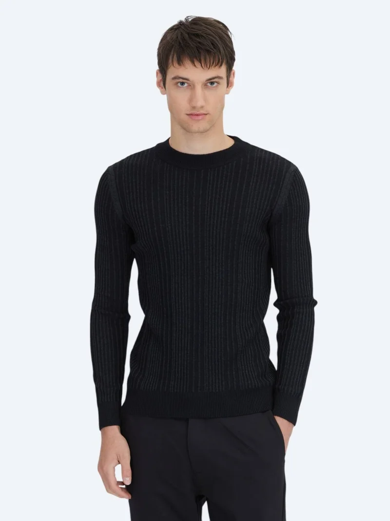 Kip Black Knitwear Sweatshirt