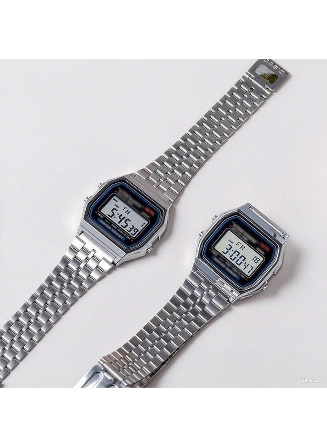 Water Resistant Stainless Steel Digital Watch  - Silver