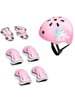 GUDOO Kids Protective Gear Set Toddler Helmet for Ages 2 to 8 Boys Girls with Sports Protective Gear Set Knee Elbow Wrist Pads for Skateboard Cycling Scooter Rollerblading  - Image 1
