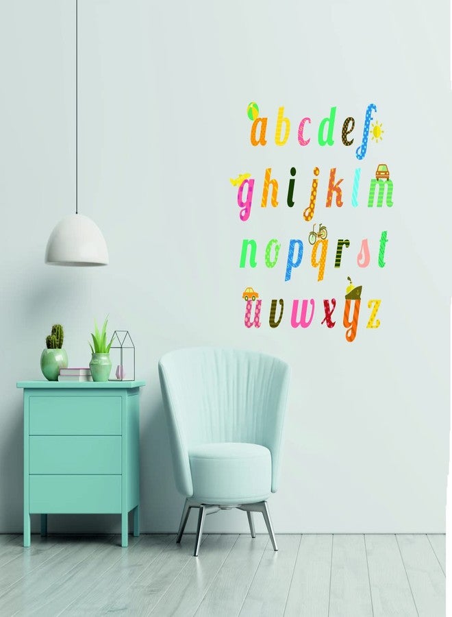 Techgifti ملصق حائط تعليمي متعدد الألوان من Techgifti، حروف الأبجدية ABCD - للأطفال - الرضع (الحجم - 160 سم × 147 سم) - Image 3