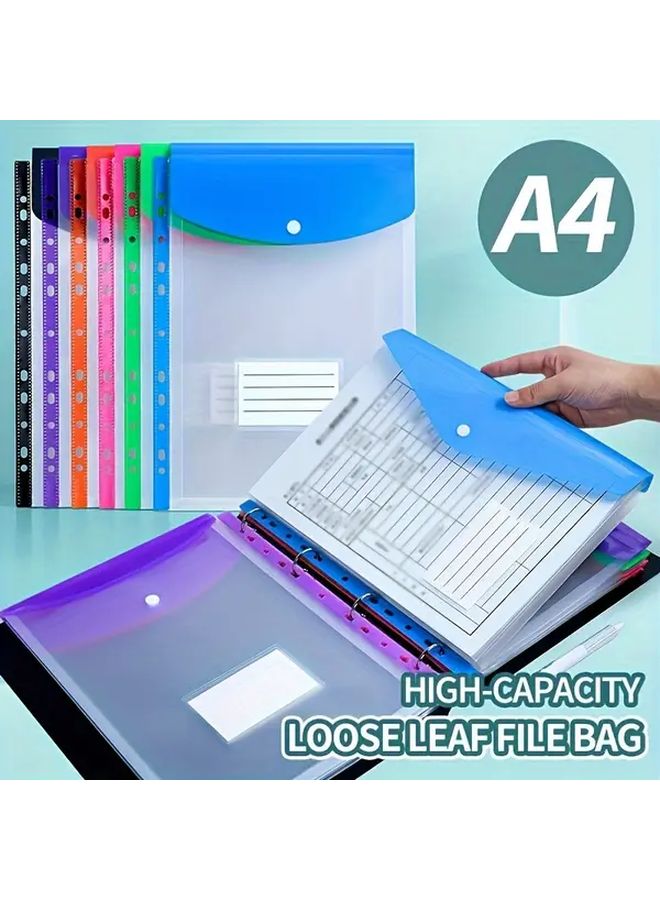 Multicolor A4 Expanding File Folder 11 Ring Binder With Lock - Image 5