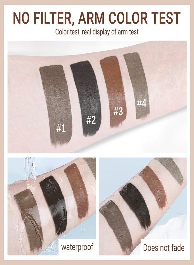 Erinde Waterproof Eyebrow Gel, Smudgeproof Longwear Tinted Brow Gel, Highly Tinted Liquid Eye Brow Makeup Filler Eyebrow, Easy and Quick Application With Precise Brush, 03 Brown - Image 3