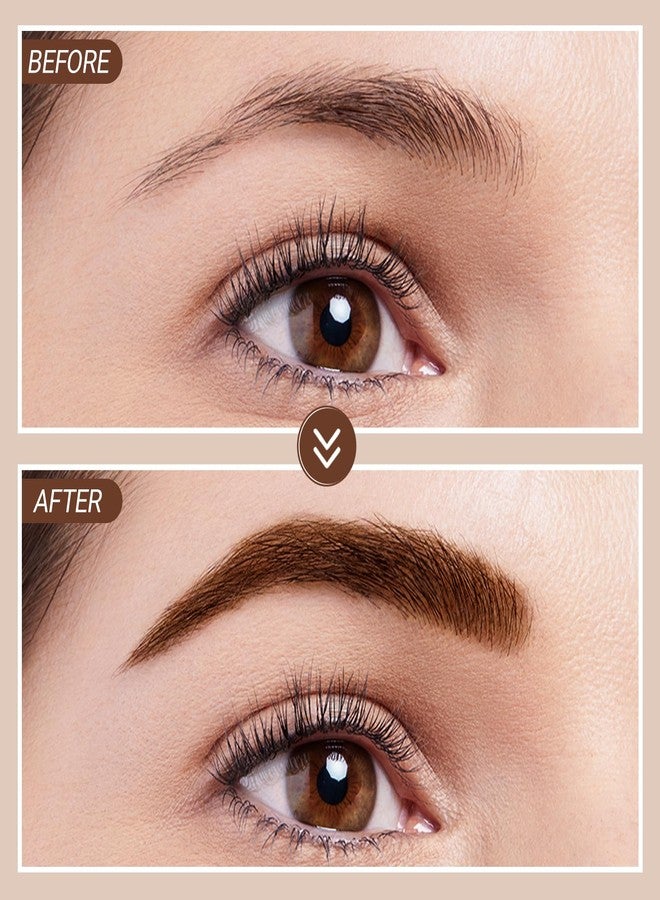 Erinde Waterproof Eyebrow Gel, Smudgeproof Longwear Tinted Brow Gel, Highly Tinted Liquid Eye Brow Makeup Filler Eyebrow, Easy and Quick Application With Precise Brush, 03 Brown - Image 2