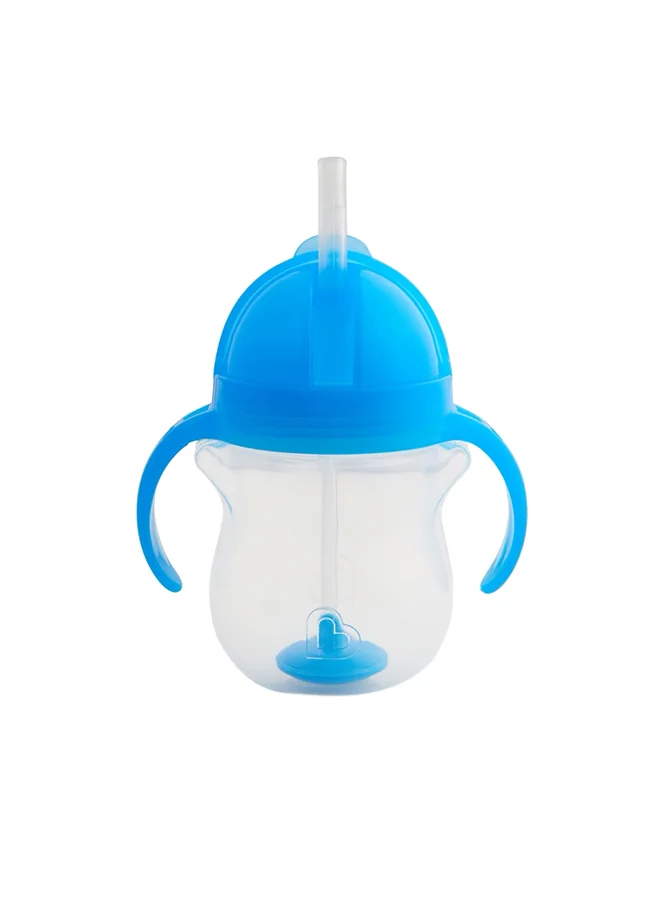 Munchkin Click Lock Tip and Sip Weighted Flexi Straw Trainer Cup (7 Oz/207 Ml Blue)