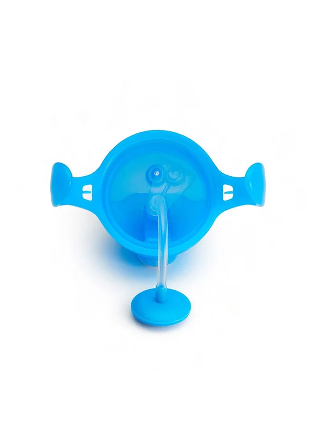 مونشكين Click Lock Tip and Sip Weighted Flexi Straw Trainer Cup (7 Oz/207 Ml Blue)