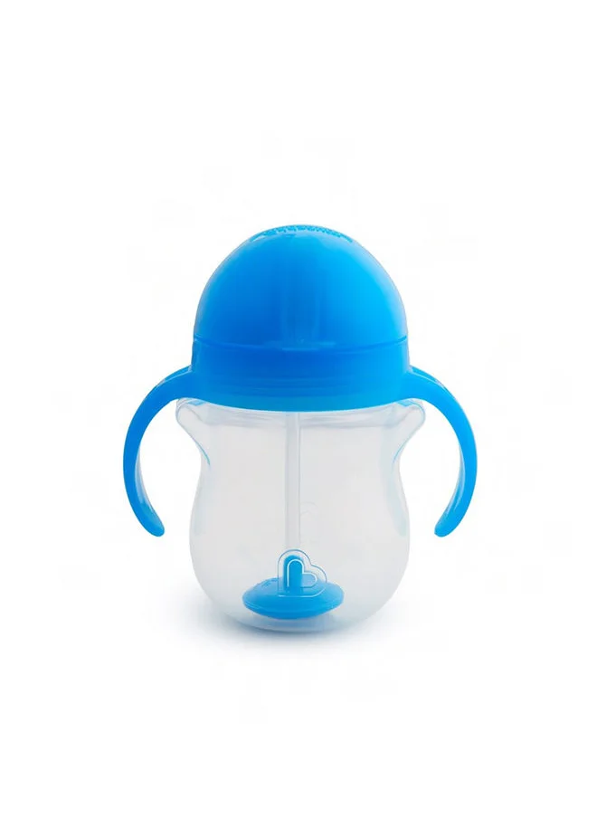 مونشكين Click Lock Tip and Sip Weighted Flexi Straw Trainer Cup (7 Oz/207 Ml Blue)
