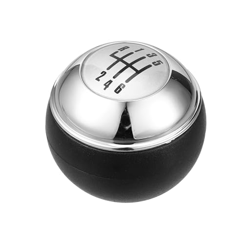 VekAuto 6 Speed Manual Gear Shift Knob Compatible for Mini R50 R53 20002006 for Mini Cabrio R52 20022008 Durable Plastic Black Silver Tone - Image 1